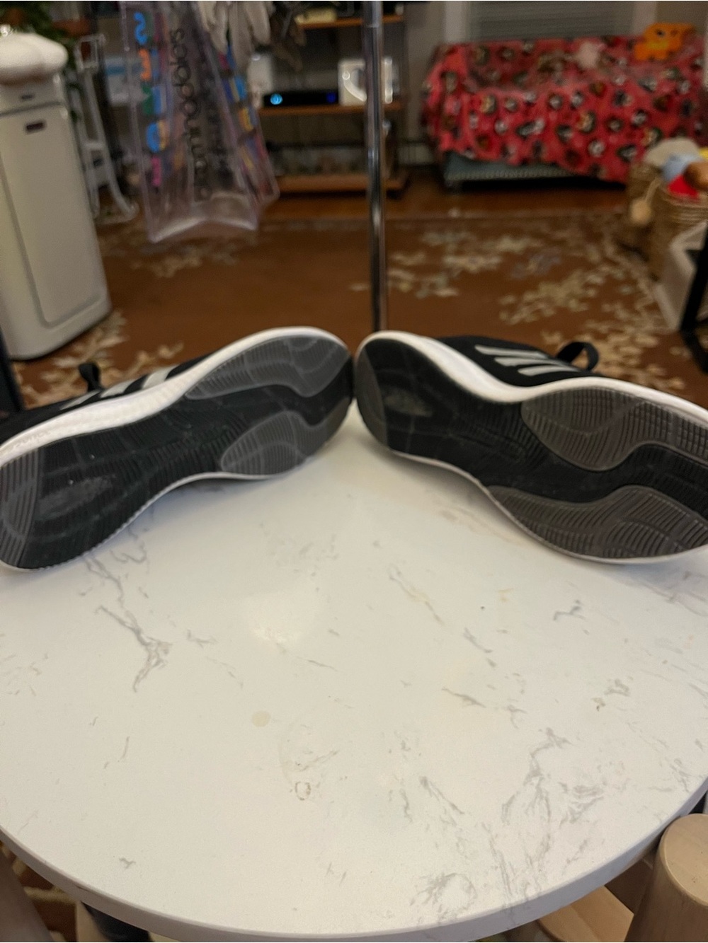 Adidas Women’s Black Knit Running Sneakers - Picture 2 of 4